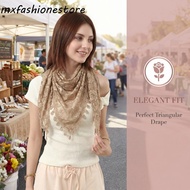 MXFASHIONE Lace Triangle Scarf, Wraps Cloak Lace Scarf Veil Headband, Elegant Clothes Decoration Fak