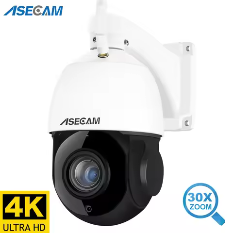 8MP 4K PTZ IP Camera 30x Optical Zoom Wifi Outdoor Human AI Auto Tracking POE Onvif CCTV P2P Audio S