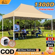 【WTHB】10x10ft Khemah Lipat Waterproof Canopy | Heavy Duty Full Set for Pasar Malam, Parking & Bazaar