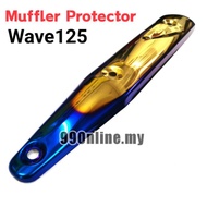 Wave125 Exhaust Cover Muffler protector Titanium Exzos