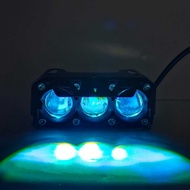 Lampu Tembak Led Foglamp CR7 SQL 3 Mata Laser Gun Putih Kuning 2 Warna Waterproof CR7 Lampu Tembak 3