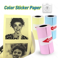 Peripage A6 A8 Stickers Thermal Paper 57*30mm HD Paste Printing Photo Color Sticker Paper Roll izUf
