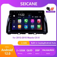 Seicane 10.1inch QLED Touch screen Android 12.0 Car Audio Stereo player for 2012 2013 2014 2015 Mazd