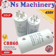 CBB60 Capacitor(Kapasitor)with 4 pin 6uf/8uf/10uf/12uf/16uf/20uf/25uf/30uf/35uf/40uf/45uf 450v Motor