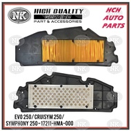 AIR FILTER ELEMENT - SYM - EVO 250i/ CRUISYM 250i/ SYMPHONY 250i/ VTS 250/ GTS 250 - 17211-HMA-000 (