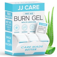 Burn Gel (Pack of 160), Soothing Burn Gel Packets for Minor Burns, First Aid Burn Gel Individual Pac