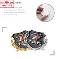 Toyota TRD 2Pcs Car 3D Metal Sticker Wheat Badge Logo For Wigo Innova Hilux Fortuner HiAce Altis Cor