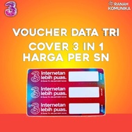 Voucher Kosong Tri / Voucher Zero 3 per sn Three