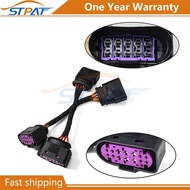 STPAT Xenon Headlight 10 to 14 Pin Wiring Harness Connector Plug Adapter 1J0973737 1J0973835 fit for