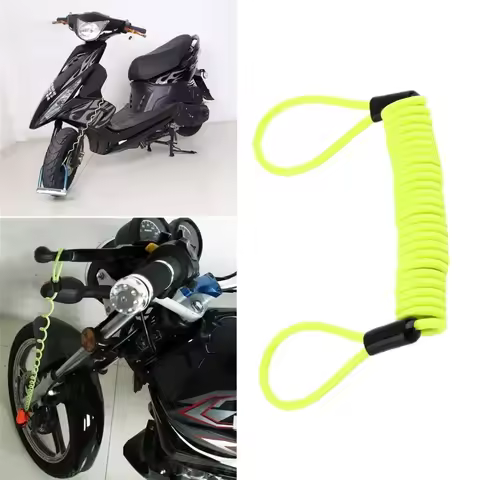 1.2M Yellow Disc Lock Reminder Cable Lock Anti-Theft Rope Alarm Disc Lock Spring Cable Security