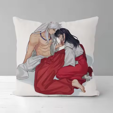 Anime Pillow Cover Inuyasha Decorative Pillows for Bed Double-sided Printing Cushion Covers Pillowca