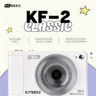KiTBEEZ-KF2💡 56MP 4K CCD Digital Camera | 16X Zoom Retro Vlog Camera with Autofocus, Anti-Shake & Fl