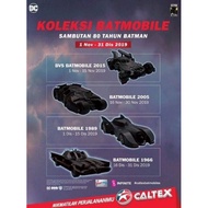 CALTEX Batman DC Comic Koleksi Sambutan 80 Tahun Batman Batmobile Batwing 1989 1966 BVS 2005 2015 Diecast Car