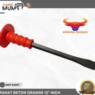 Aneka - Concrete Chisel Hat 12 Inch Betel Iron Wall 12 In Flat Orange 30 Cm An22