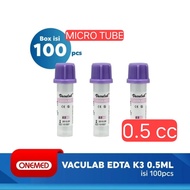 Tabung Vaculab edta k3 micro tube 0.5 ml 0.5cc PP