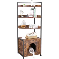 [NEW] Trendy Cat Litter Box Enclosure Furniture, Hidden Litter Box Furniture For Living Room, Large 