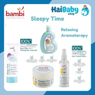 Bambi Baby Sleepy Time - Calming Rub - Relaxing Cologne - Hair Serum - Calming Lotion