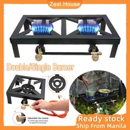 Gas Stove Double Burner Energy Saving Desktop Gas Range Heavy Duty Cast Iron Burner Large LPG Stove 