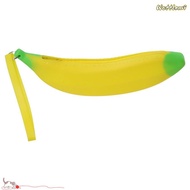 WATTLEMI Banana Zero Wallet, Silicone Banana Shape Silicone Pen Bag, Creative Yellow 2.36*7.87 Inch 