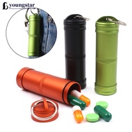 YOUNGSTAR 1Pc Capsule Outdoor Aviation Aluminum Alloy Waterproof Can EDC Portable Pill Sealed Box Ou