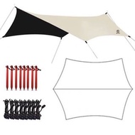 全新 🏅 aricxi 六角帳篷天幕  camping shelter 牛津布 加寬防潮墊 野餐墊 天幕 戶外 戶外地墊 帳篷 天幕 擋雨篷 防風 防雨 防曬 夏天 防曬用品 遮 紫外線 防uv 戶外