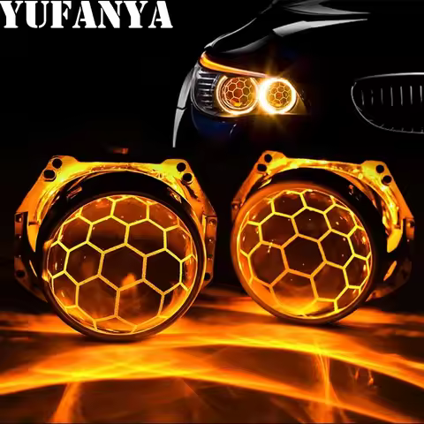 3.0 Inch Bi Xenon Projector Lens Honeycomb Blue Coating For Hella 3R G5 Metal Holder D1 D2 D3 D4 Bul