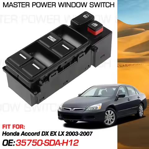 Electrical Power Window Control Switch 35750-SDA-H12 23 Pins For Honda Accord DX EX LX 2003 2004 200
