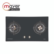 Mayer 86cm 2 Burner Glass Gas Hob MMGH8821HI - LPG / PUB