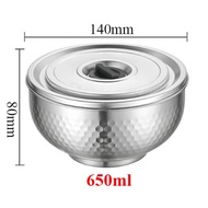 Bình bát khất thực inox 304 2 lớp cách nhiệt có nắp