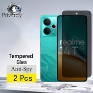 2 Pcs Realme 14T 5G Anti-peeping Privacy Screen Protector Tempered Glass For Realme 14T C75x C75 C65