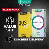 [Bundle of 2] Okamoto 003 Real Fit Condoms 10s + OK Smart Fit Condoms 10s