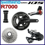 Shimano 105 R7000 Groupset 2x11 Speed Kit Crankset Front Derailleur Rear Derailleur Cassette KMC X11.93 Chain Road Bike Groupset