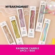 Rainbow Candle Birthday Candle 6pcs/box - Lilin Birthday / Lilin Kek