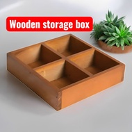 Wooden storage box 4 plastics 20x20 / 30x30 / 40 x 40