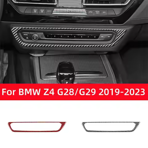 For BMW Z4 Series G28 G29 2019-2023 Carbon Fiber Accessories Interior Car Central Control CD Button 