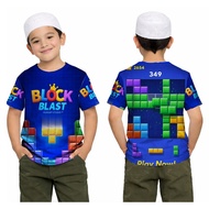 Block Blast Game Kids T-Shirt / Game T-Shirt Block Blast/