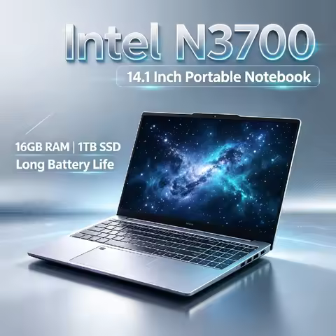 Intel N3700 14.1 Inch Laptop 16GB DDR3L 2TB SSD 1920x1080 Gaming Notebook Office Study 4K Video Pro 