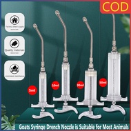 5/10/20/30/50/100ml TPX Syringe+oral drencher nozzle Oral drencher fiber glass syring set Hand mouth feeding glass steel syringe Veterinary Farm Tools Medical Instrument &amp; Supplies