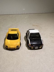絕版 2006 年 Tomy Q-Steer 頭文字D 車仔擺設 (AE86 + RX-7 FD)