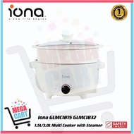 Iona 1.5L | 3.0L (Non Stick Ceramic Coated) Multi Purpose Cooker with Steamer GLMC1815 | GLMC1832 (1 Year Warranty)