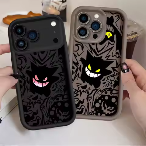P-Pokemons Gengars Art Case for Apple iPhone 17 Pro Max 15 17E XS 16e 16 14 Plus 11 12 XR 13 Mini Ph