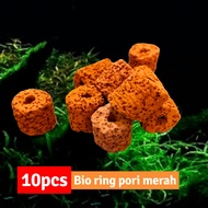 10 Pcs Bio Ring Pori Premium Media Filter Aquarium Kolam Rumah Bakteri