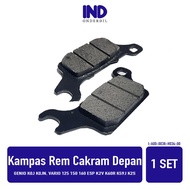 Front Disc Brake Pads Genio K0J K0JN, Vario 125 150 160 eSP K2V K60R K59J K2S Canvas Discpad Dispad 