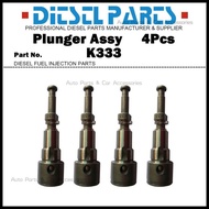 4Pcs Plunger and Barrel Assembly K333 140163-4120 8980490360 for ISUZU Tractor 4LE1 / Hitachi 4LE2 Z