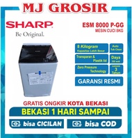 mesin cuci sharp esm 8000 8 kg 1 tabung esm8000 top loading - esm8000p-gg 