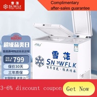 YQ44 【Snowflake Official Store】Snowflake Supermarket Freezer Large Capacity Freezer Commercial Freezer Household Horizon
