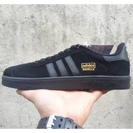 HITAM Adidas65 Gazelle Full Black Premium Quality Sneaker Shoes - Black,