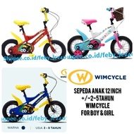 Sepeda Anak Wimcycle Wim Cycle Bugsy 12 inch dengan Roda Bantu untuk