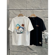 EVISU/Fushen 2026 Early Spring New Style Short-Sleeved T-Shirt Men's Women's Printed T-Shirt Solid C