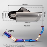 For YAMAHA MT15 R15 2017-2024 Exhaust System Full Set Motorcycle Escape Modify Stainless Front Pipe 